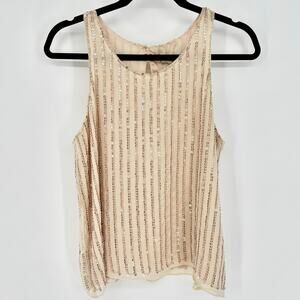 Francesca's Gold Sequin Tank Size S